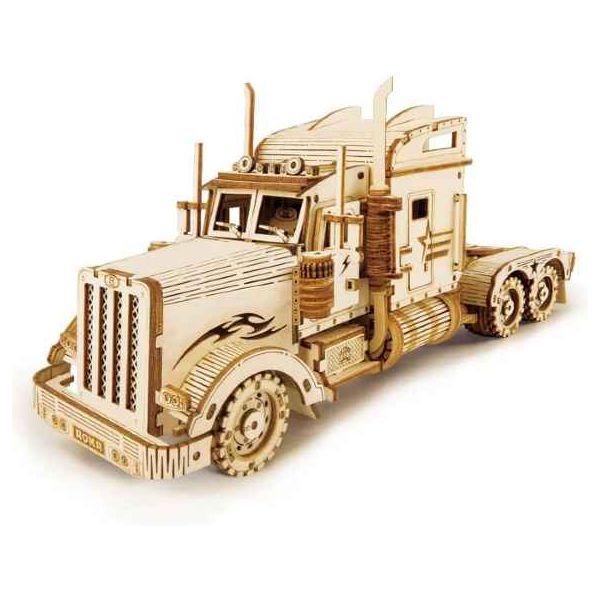 Schwerer LKW,  ROKR,  Robotime,  Lokomotive,  Heavy Truck,  Fahrzeuge,  3D Puzzles,  308 Teile