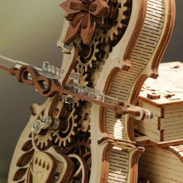 Robotime,  Mit Musik,  Mechanisch,  Magic Cello,  Cello,  3D Puzzles,  199 Teile