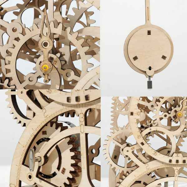 Uhr,  Robotime,  Pendeluhr,  Mechanisch,  3D Puzzles,  166 Teile