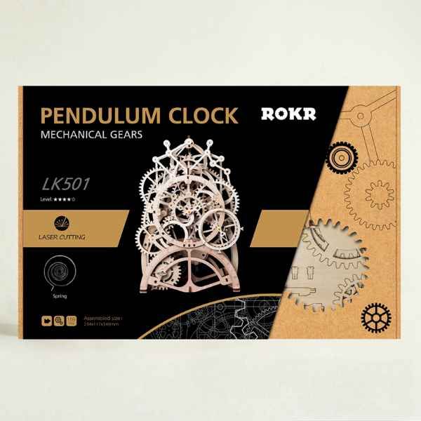 Uhr,  Robotime,  Pendeluhr,  Mechanisch,  3D Puzzles,  166 Teile