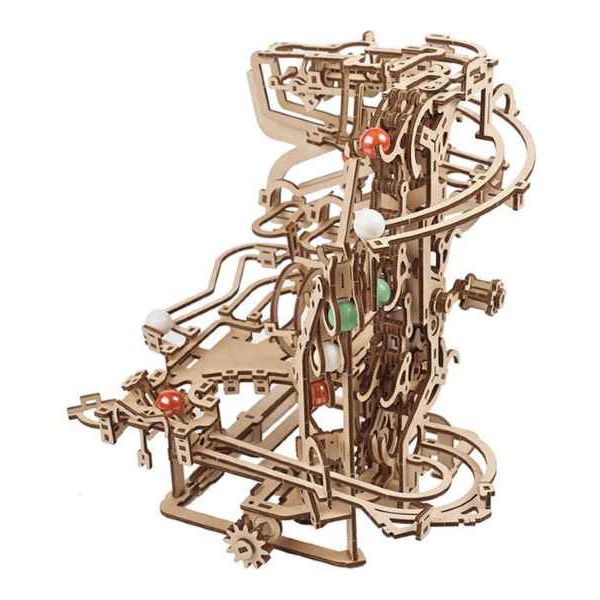 UGEARS "Marble Run Chain Host" Murmel-Kettenbahn 3D Modellbausatz aus Holz