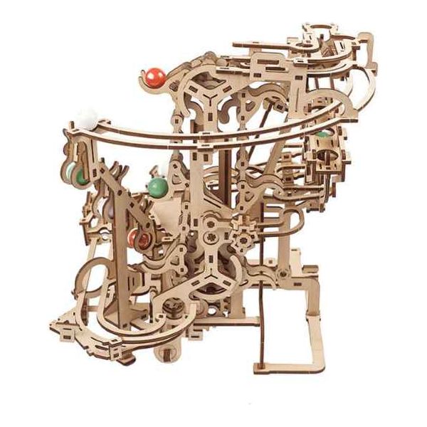 UGEARS "Marble Run Chain Host" Murmel-Kettenbahn 3D Modellbausatz aus Holz